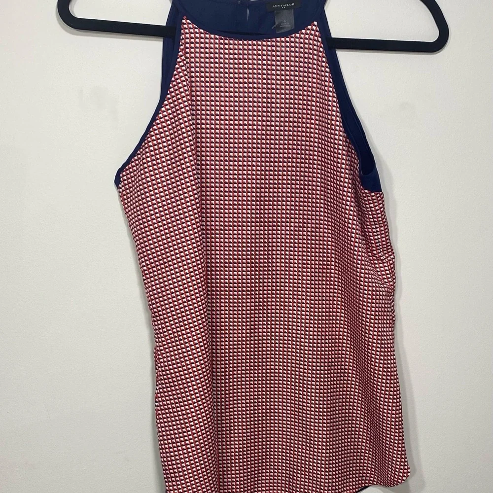 Ann Taylor top navy multicolor - Picture 2 of 5